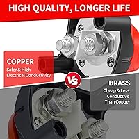 Vista 4 de Interruptor de desconexión de batería de 12 V-48 V CC 275 A, interruptor de apagado de aislamiento maestro de energía de batería para barco marino