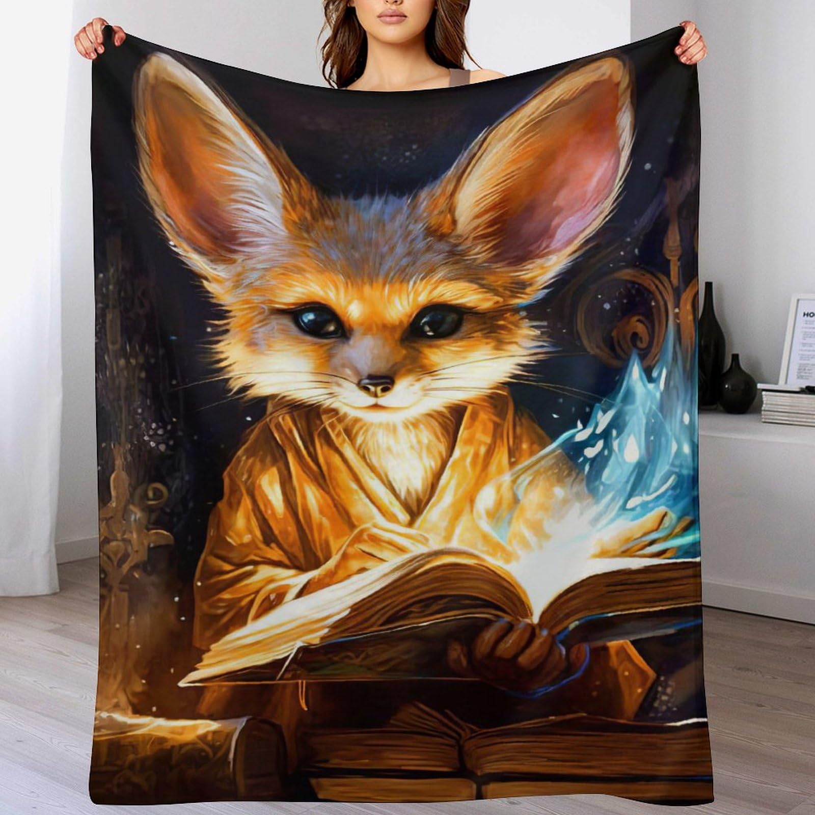 Manta gruesa de zorro sintético con tacto de franela premium para sofás elegantes 130x180