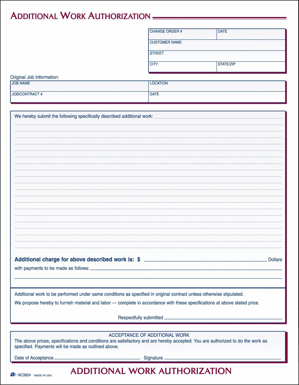 Amazon.com : Adams Job Invoice Forms, 2-Part Carbonless, for Service ...