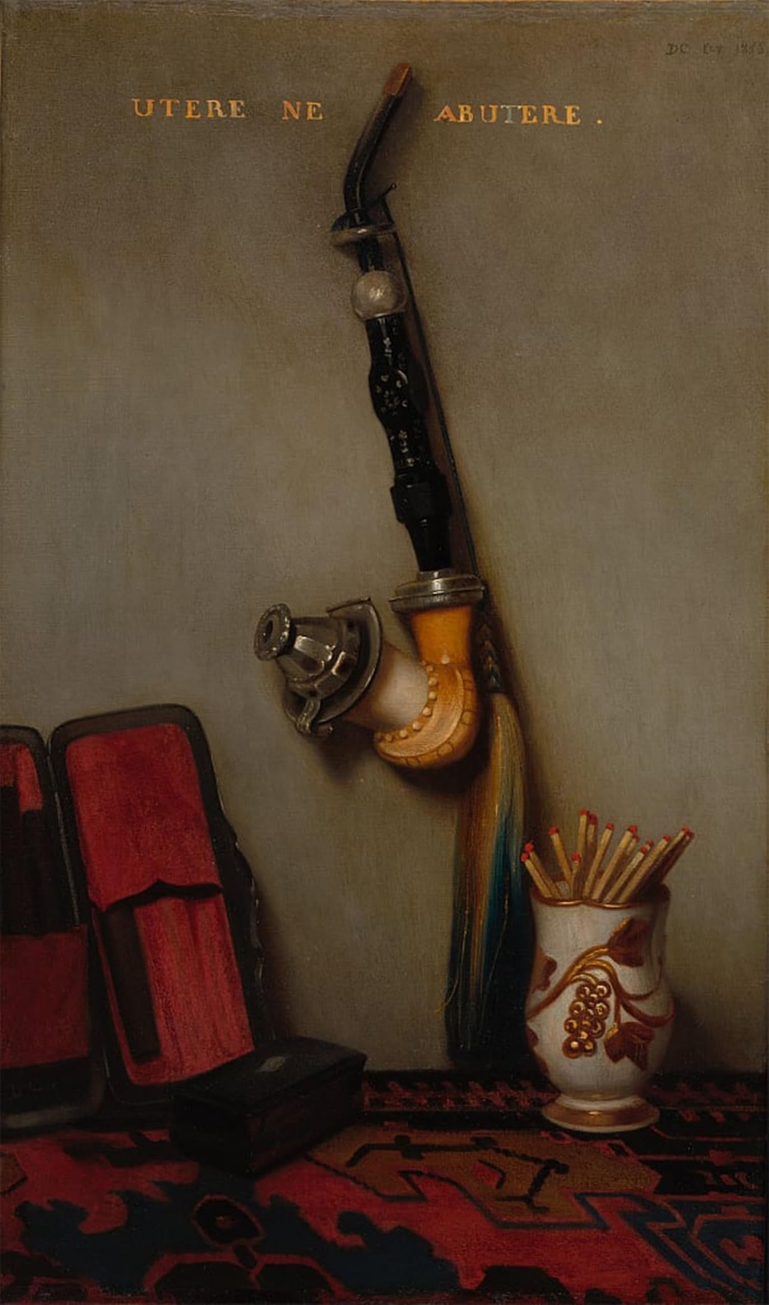 ARTXLXXBN Famous Print Painting Colorful Art Print Still Life with Pipe and Matches by Gabriel Decamps Canvas Art Decorations for Home Decor 60x90cm