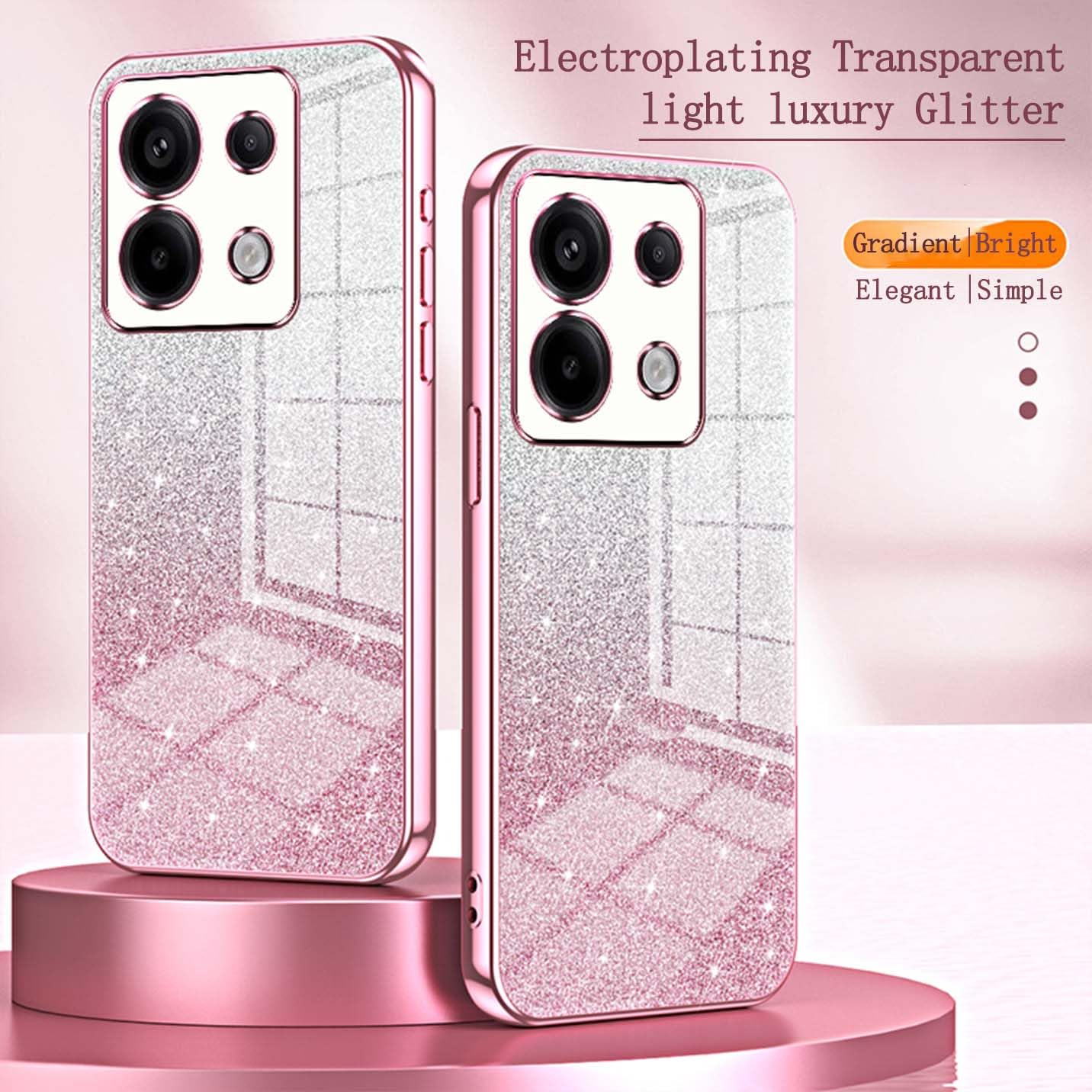 BORYA Case For Xiaomi Redmi Note 13 Pro 4G/Poco M6 Pro 4G, Ultra Thin Shockproof Premium Silicone Soft TPU Elegant Luxury Electroplated Edge Anti-Drop - View #10