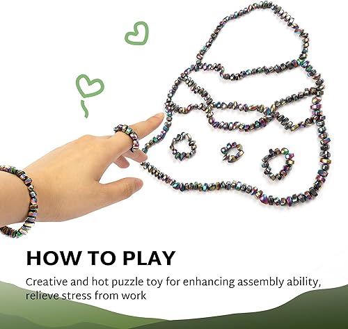 Miniatura 4 de Masilla de ferrita con más de 500 piedras de ferrita coloridas, juguetes para la ansiedad, juguetes de escritorio de oficina para adultos