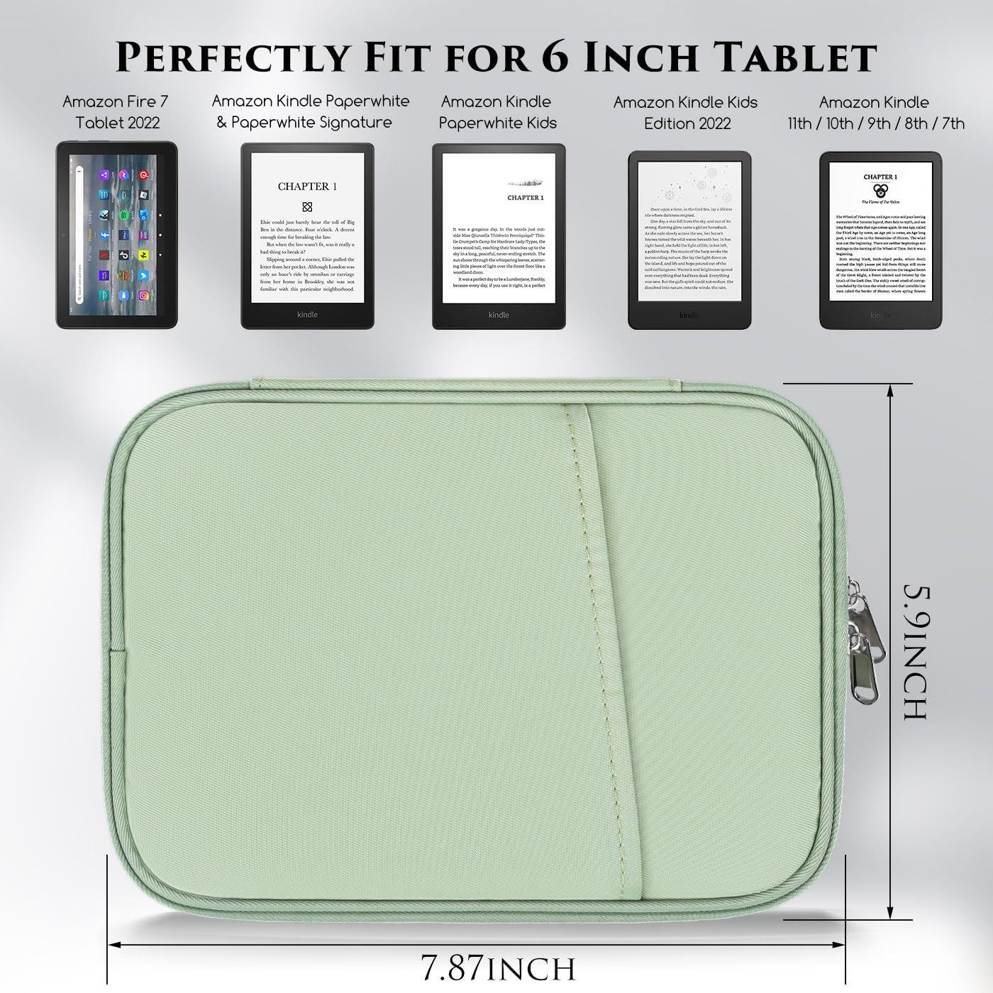 Tablet-Schutzhülle für 17,8 cm (6 - 7 Zoll) Amazon Kindle Paperwhite/Paperwhite Signature Edition/Paperwhite Kids, 15,2 cm (6 Zoll) Amazon Kindle 11. 2022, 15,2 cm (6 Zoll) Kobo Clara 2E eReader