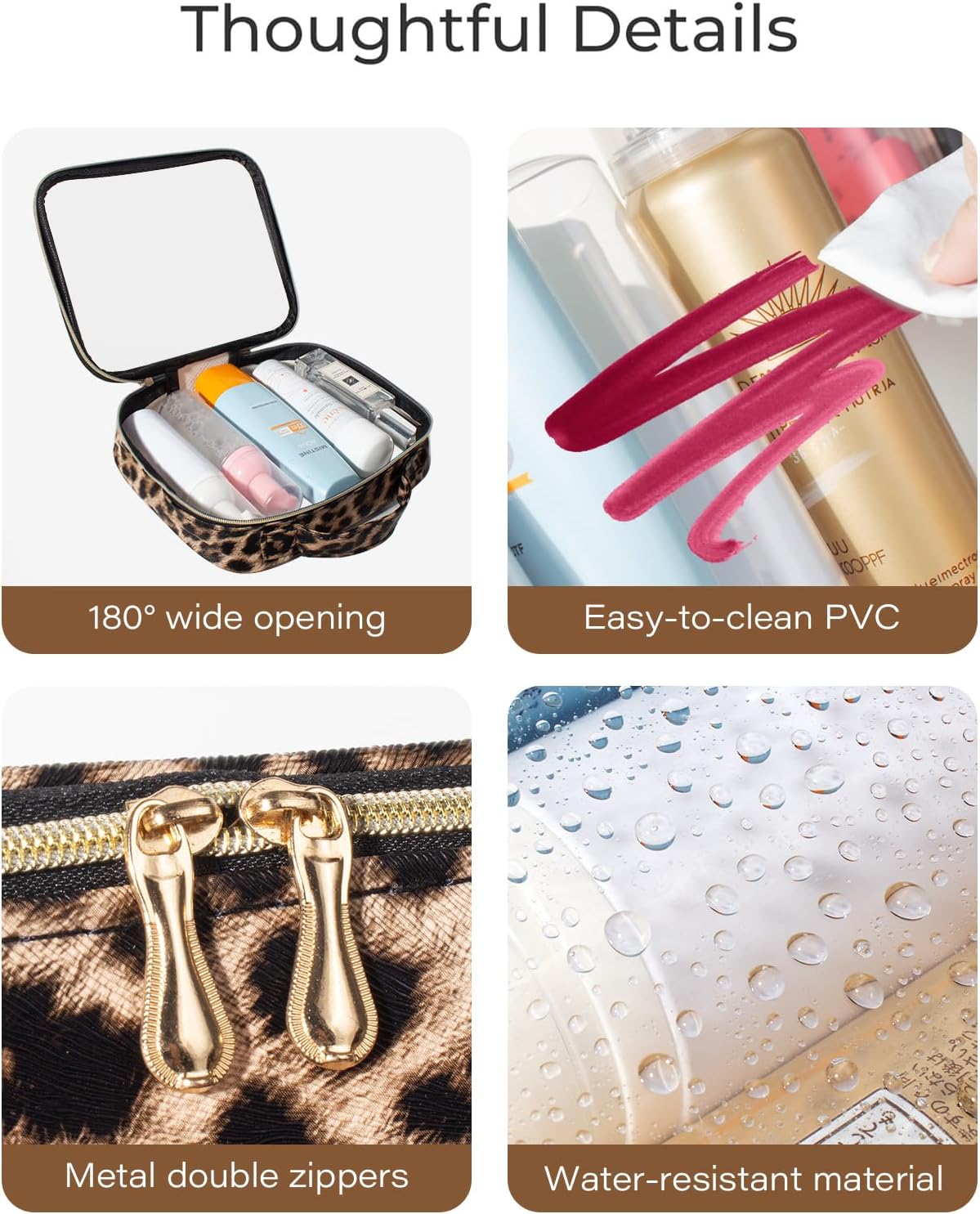 3 Pack Clear Toiletry Bag for Women, TSA Approved Organizer for Travel Size Toiletries Carry on Travel Accessories Bag Airport Airline Compliant Bag Makeup Bag Zipper Pouch Set (Large Handle) image 5