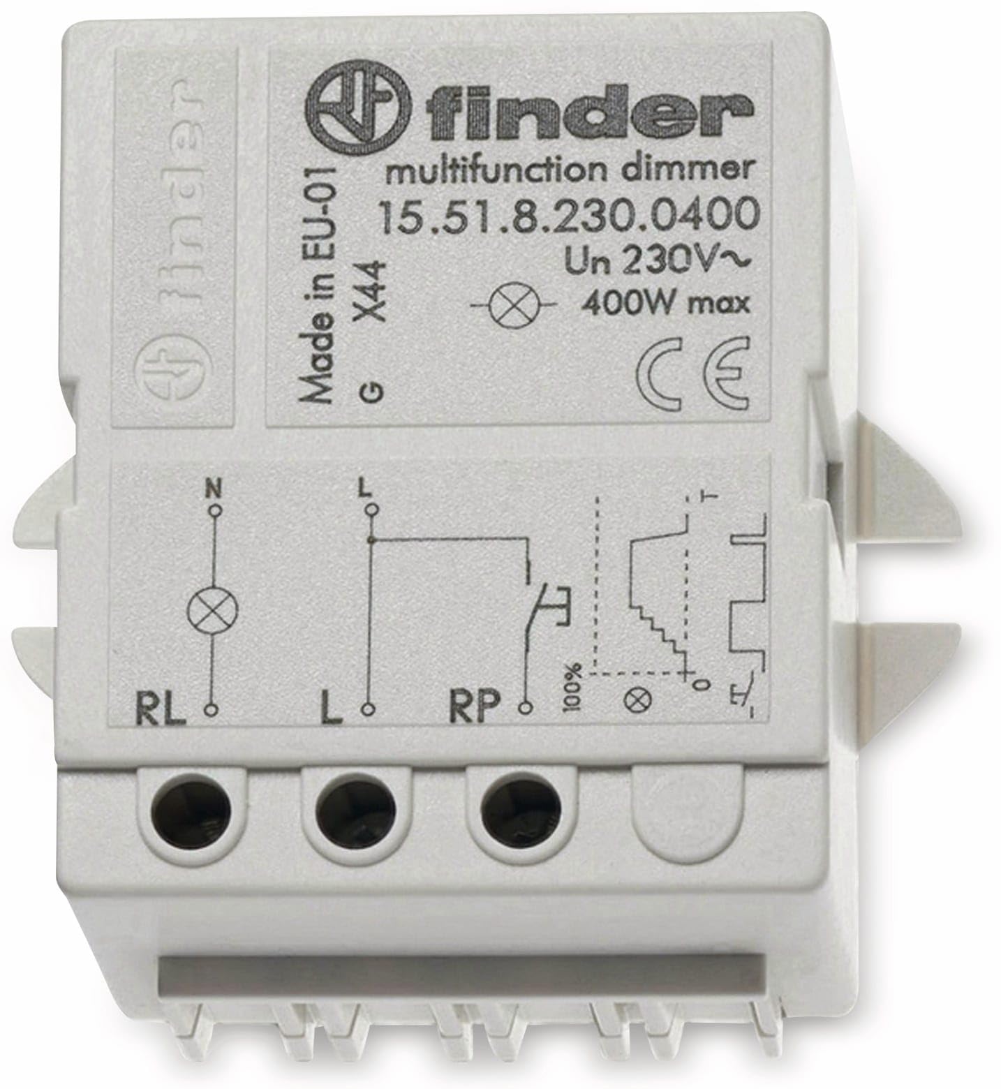Finder Serie 15 – Relè elettronico a impulso, dimmer, 400 W
