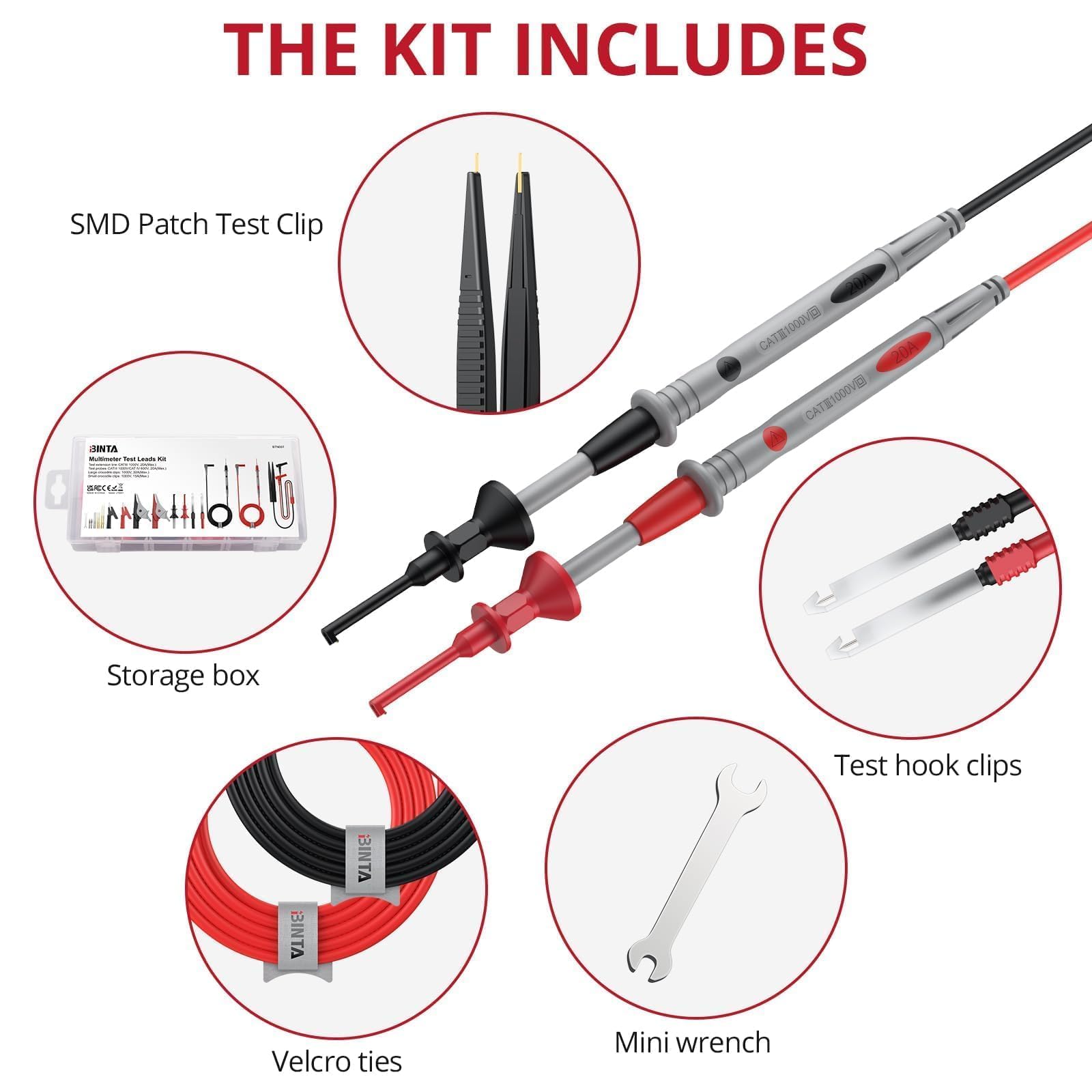 BINTA 25-Piece Silicone Multimeter Leads Kit for Electricians & DIY Users — Amazon image 5