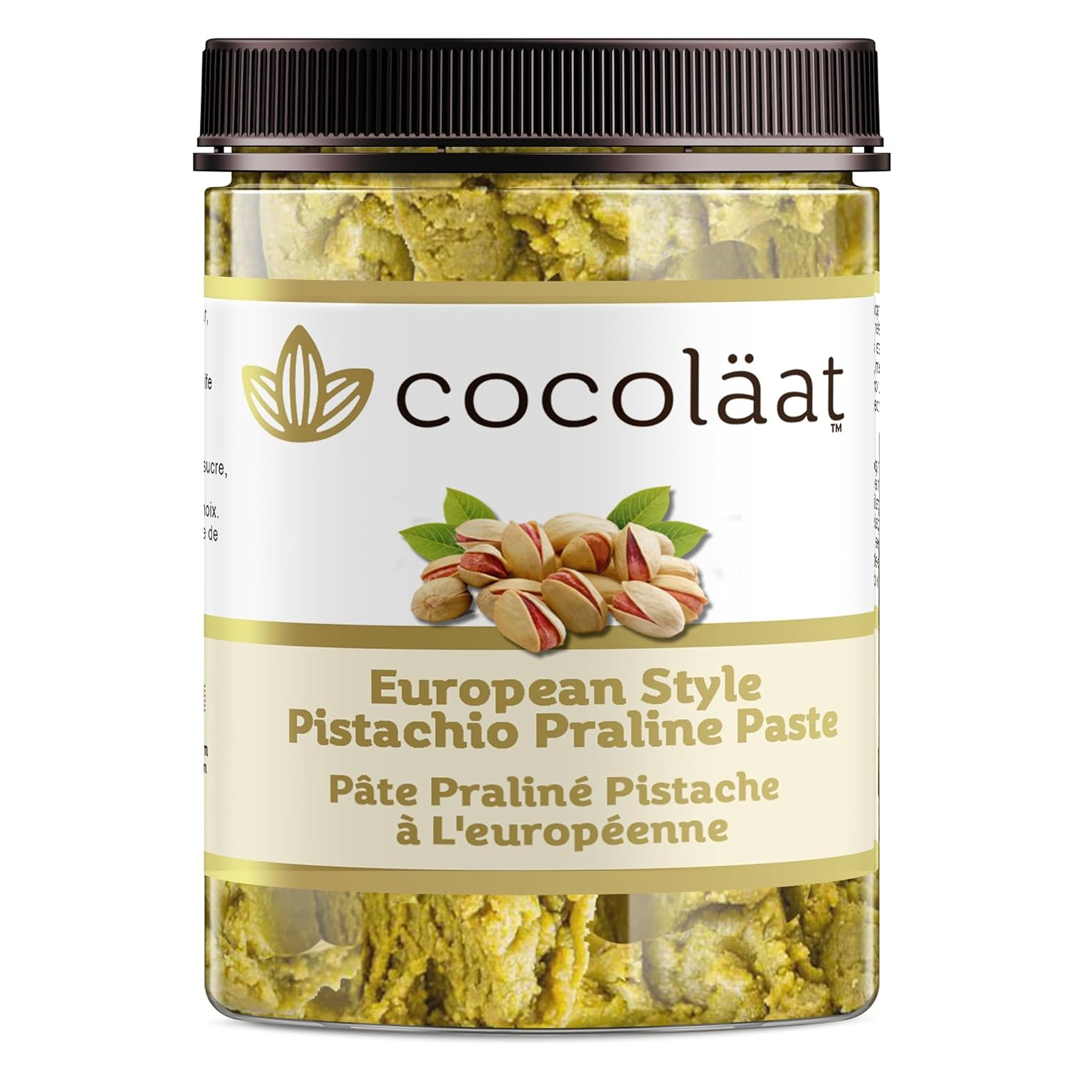 Cocoläat European Style Pistachio Praline Paste | Sweetened Pistachio Spread for Baking, Flavoring, and Pastry Filling | Premium California Pistachios | 10 oz/284 g Resealable Jar