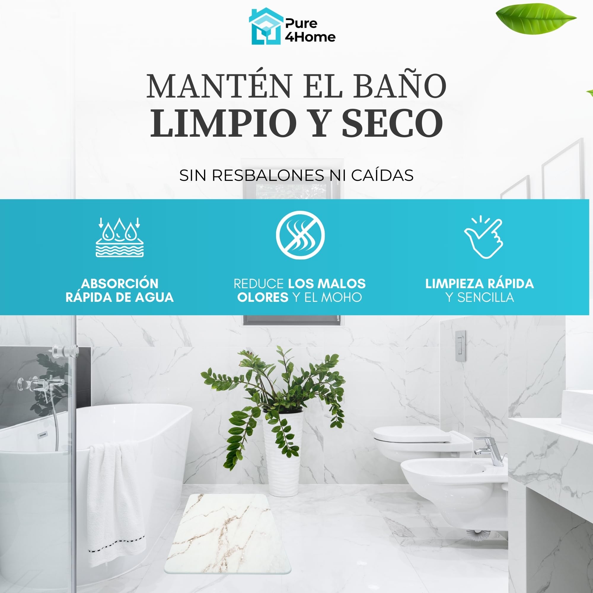 Badmat Geplaveide Reliëf Badkamer Mat Antislip Tap... – Grandado Badmat Geplaveide Reliëf Badkamer Mat Antislip Tap... – Grandado