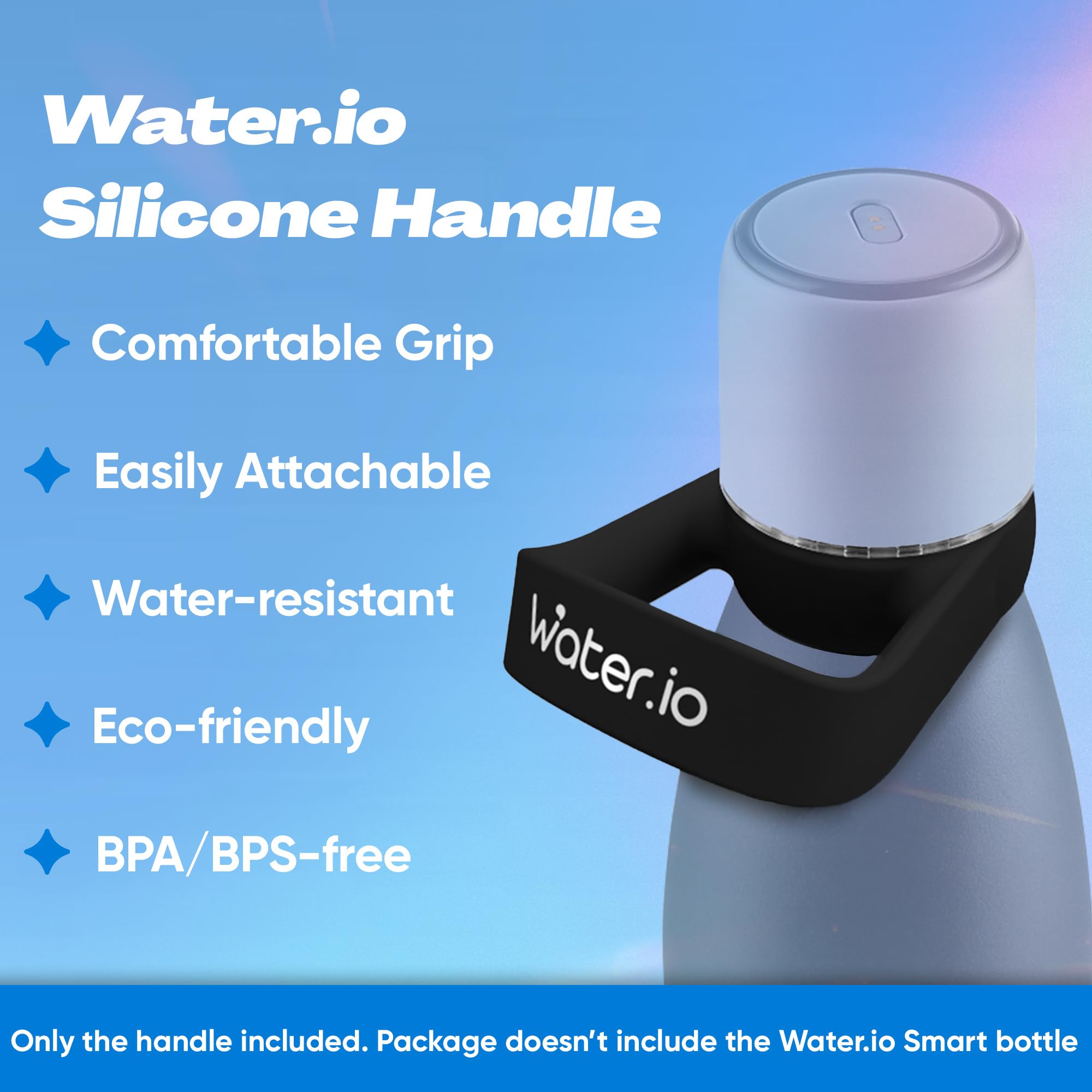 Smart Water Bottle Handle – Silicone Carrier Handle For Easy Portability (Gray) - View #12