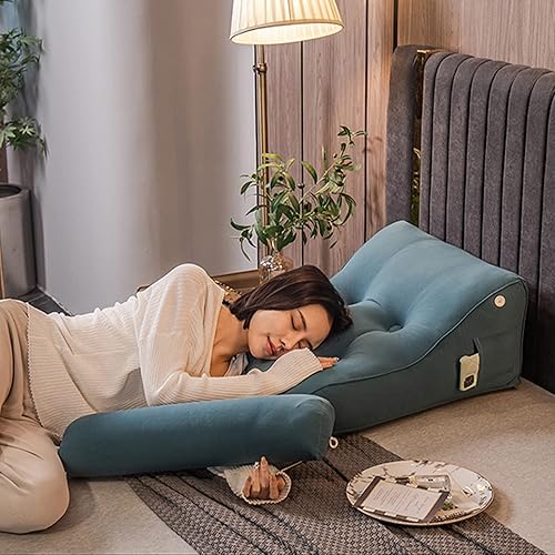 Miniatura 6 de CUSENA Almohada de lectura triangular con cuña para cabecero y reposo de cama cojín de apoyo para la espalda para leer jugar ver la televisión con