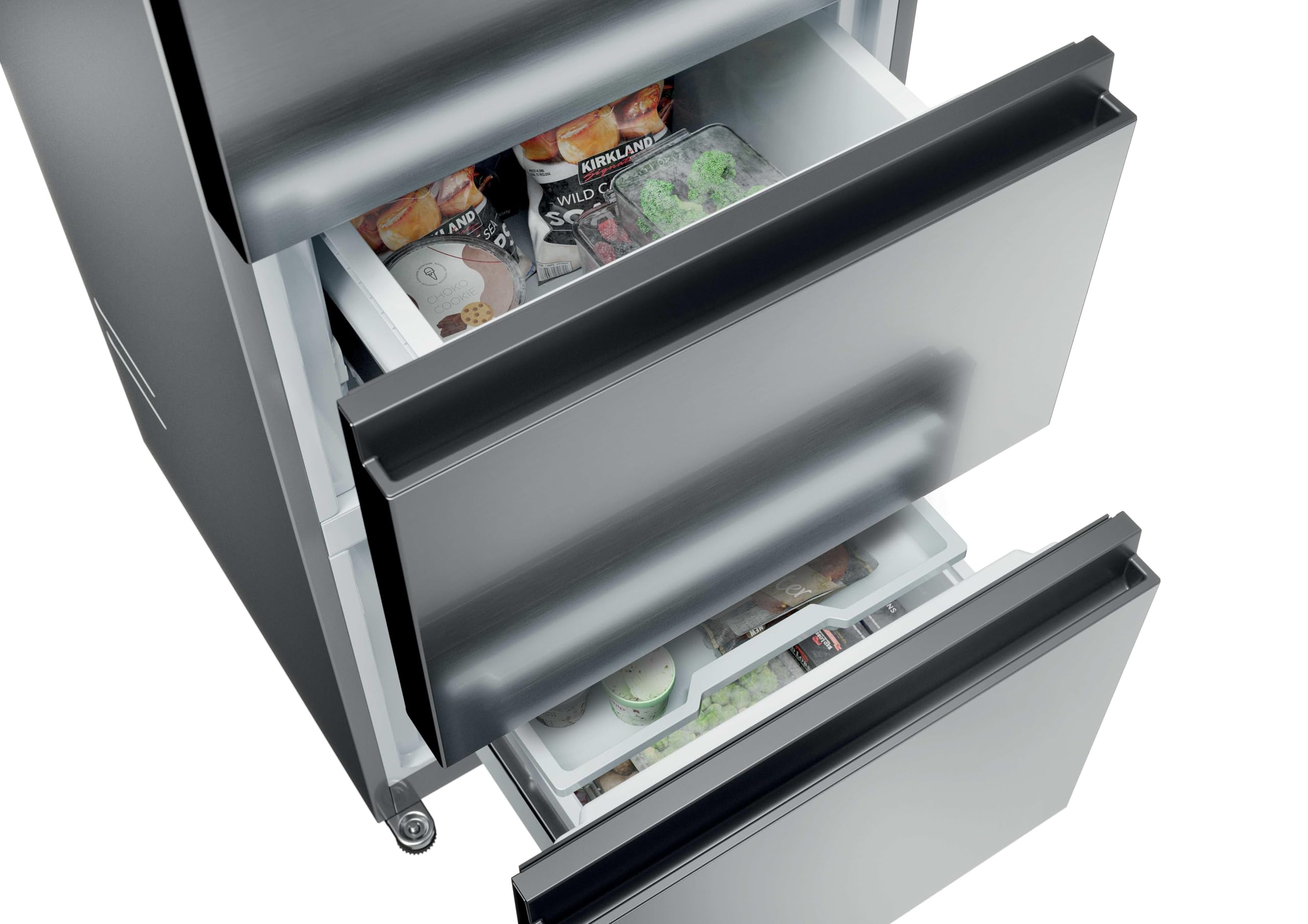 Haier 3D 55 Series 3 HTR3518ENMX - Frigorifero Combi, Cassetti Direct Access, AirFlow Circolare, 303 l, My ZonePro, FunzioneECO, Total No Frost, Larghezza 54,5 cm, Motore Inverter, Luce LED, Display