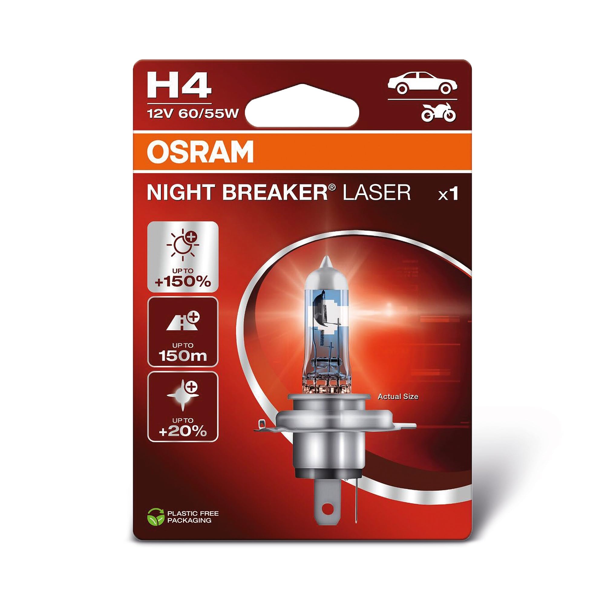 ✅Fits OSRAM OSR64193NL-1BL Light bulb H4 Night Breaker Laser (1 pcs) ⭐UK Seller⭐