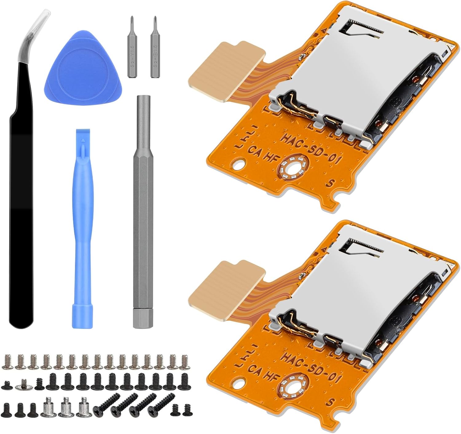 2 Pcs Micro SD Card Readers Replace for Nintendo Switch HACSD01,TF Memory Card Slot Reader