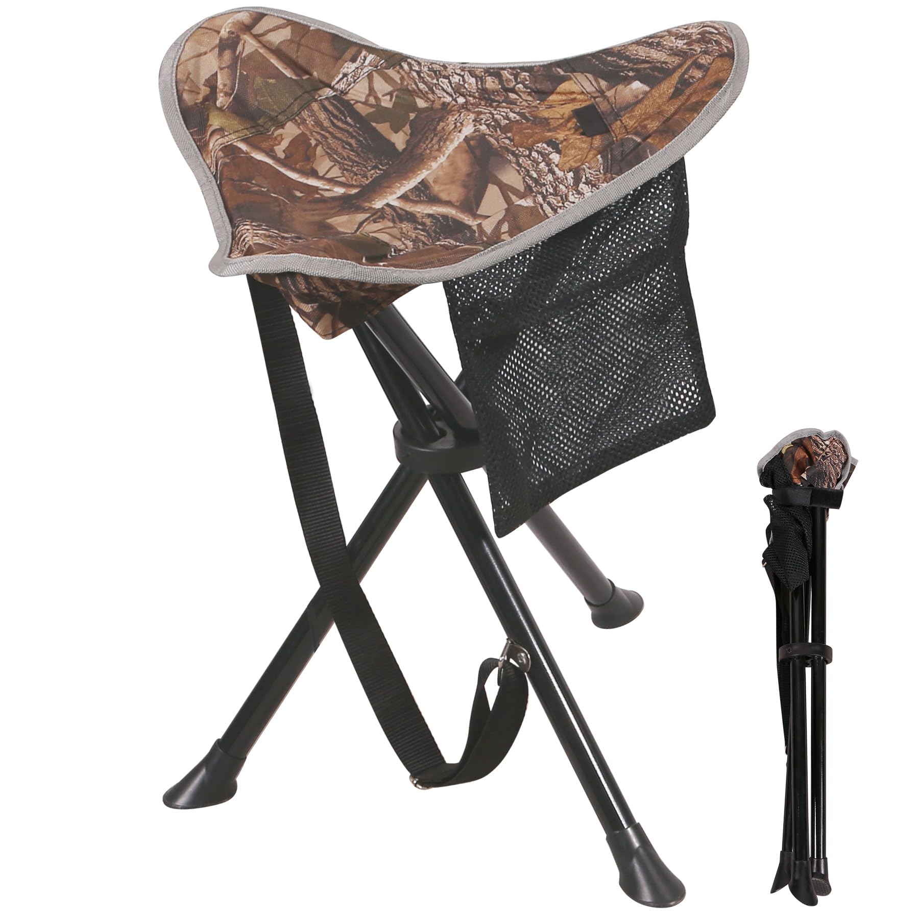 REDCAMP Folding Hunting Stool for Adult, Portable Lightweight 3 Legged Tripod Stool for Fishing Travel Backpacking Hunting Golf