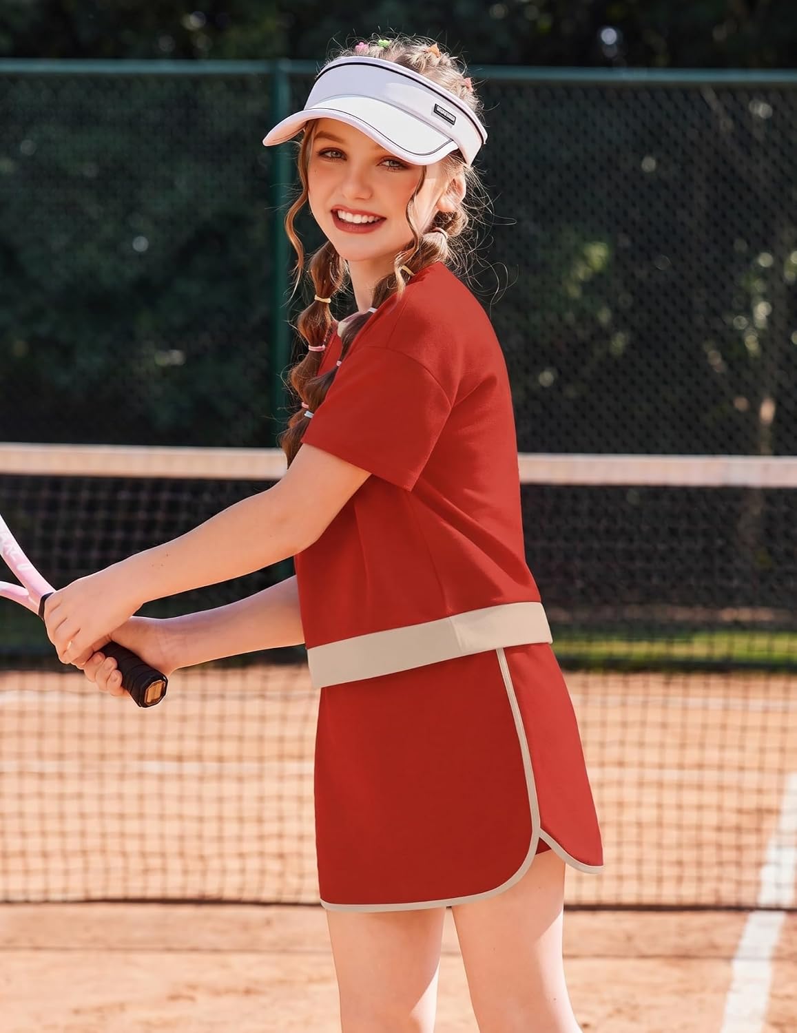 Arshiner Girls 2 Piece Outfits Summer Clothes Fashion Shirt and Skirt Sets