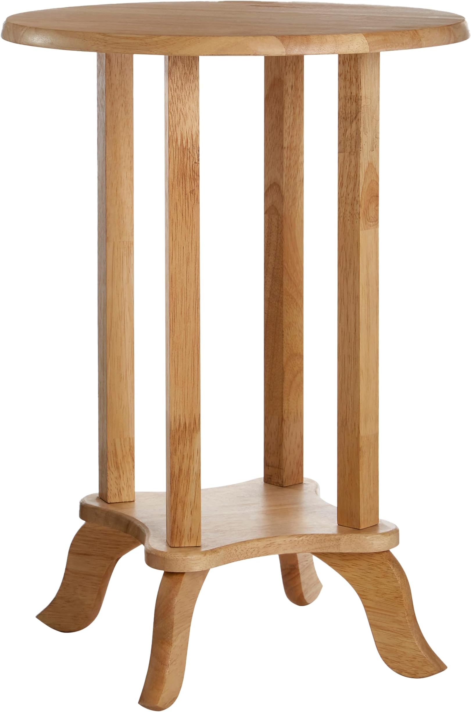 Premier Housewares Small Side Table for Living Room | Wooden Round Bedside Table for Storage | Corner End Table for Bedroom, Sofa, Nightstand | Telephone Table for Home, Office