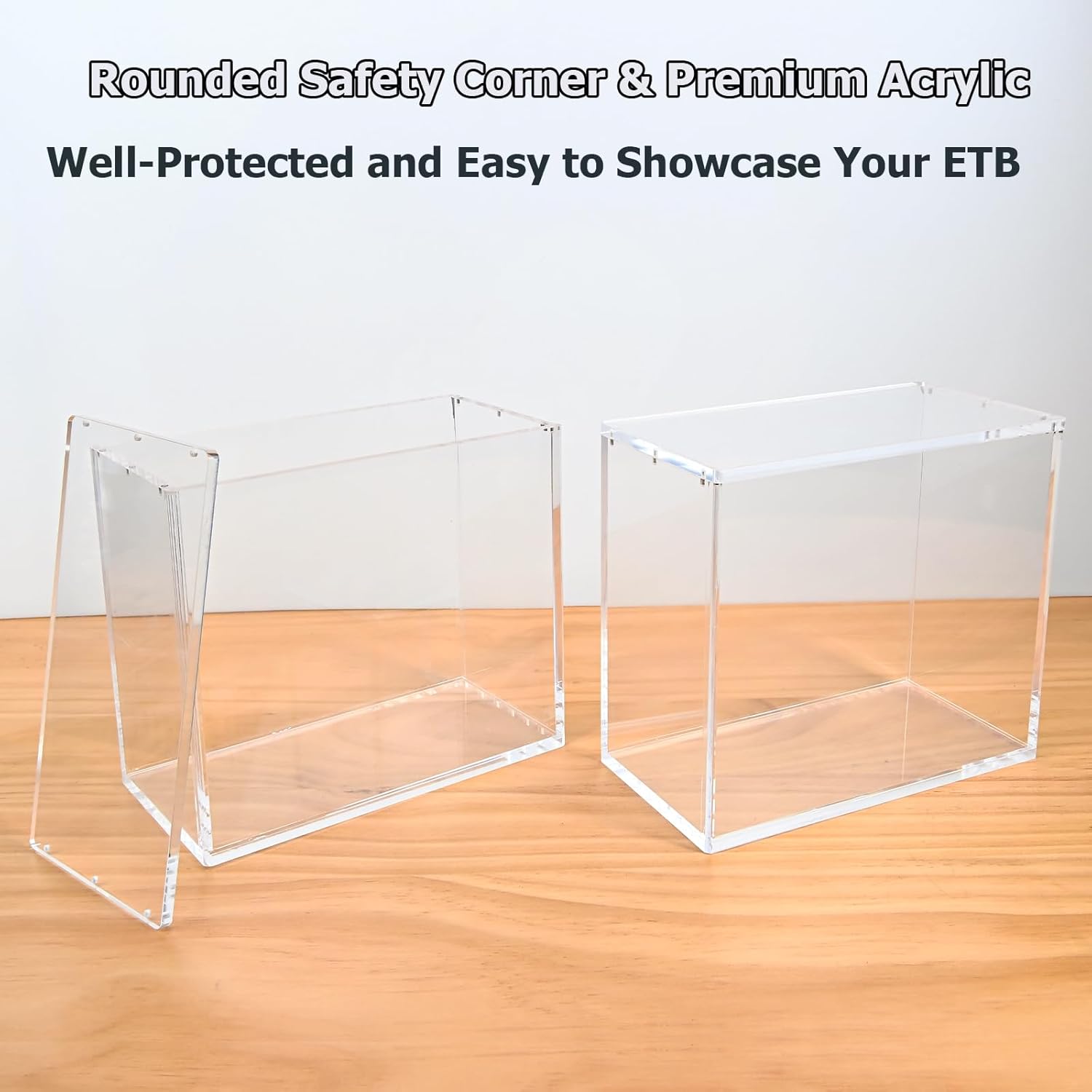 ETB Protector Case Rounded Corner Premium Thick 6mm Acrylic with 6 Magnets Magnetic Closure Easy Top Loading ETB Acrylic Case Compatible with Elite Trainer Boxes