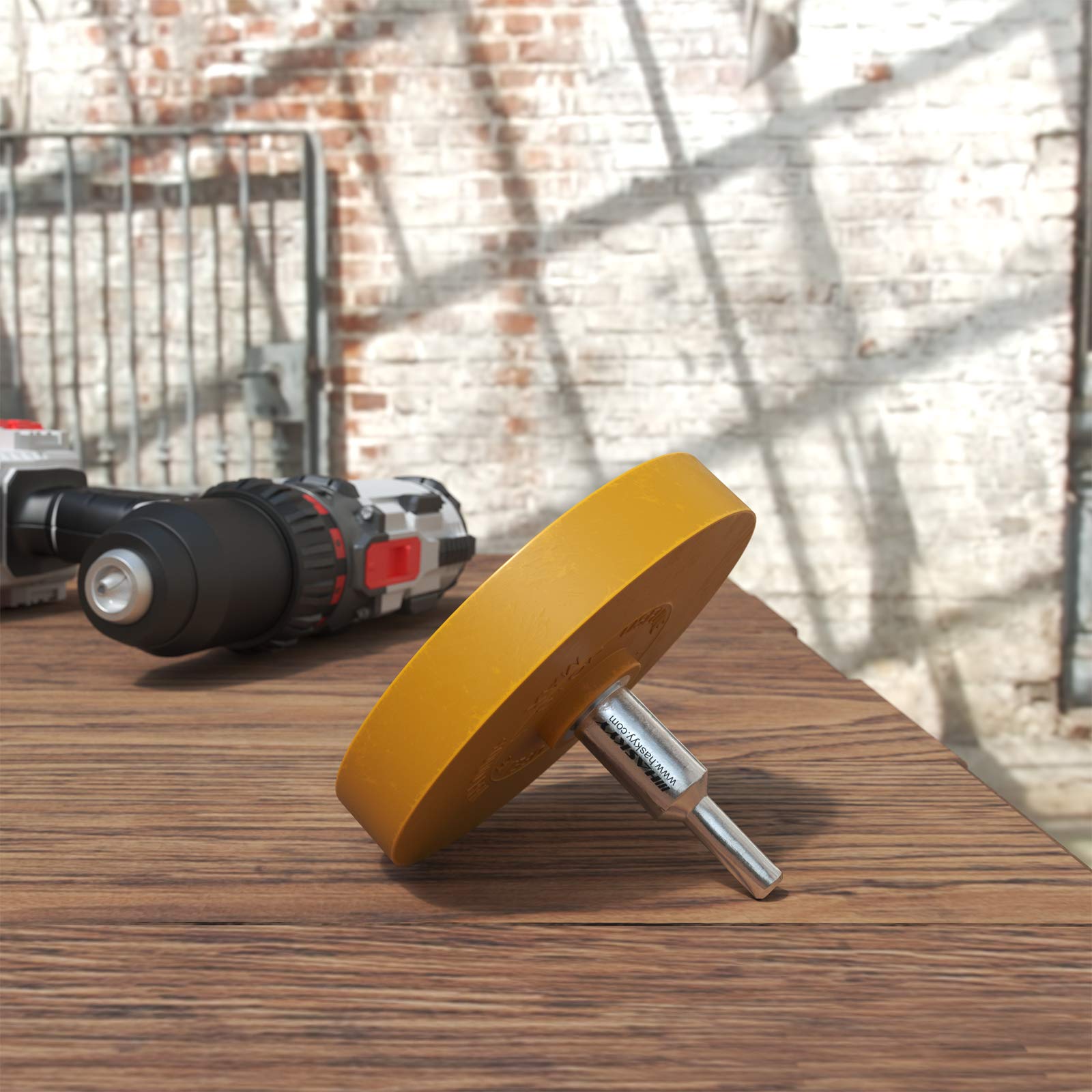 Lot De 2 Gommes Autocollantes Avec Adaptateur, Gomme Pour Enlever Les Films Et Les Résidus De Colle Sur Le Véhicule, La Voiture Ou La Moto