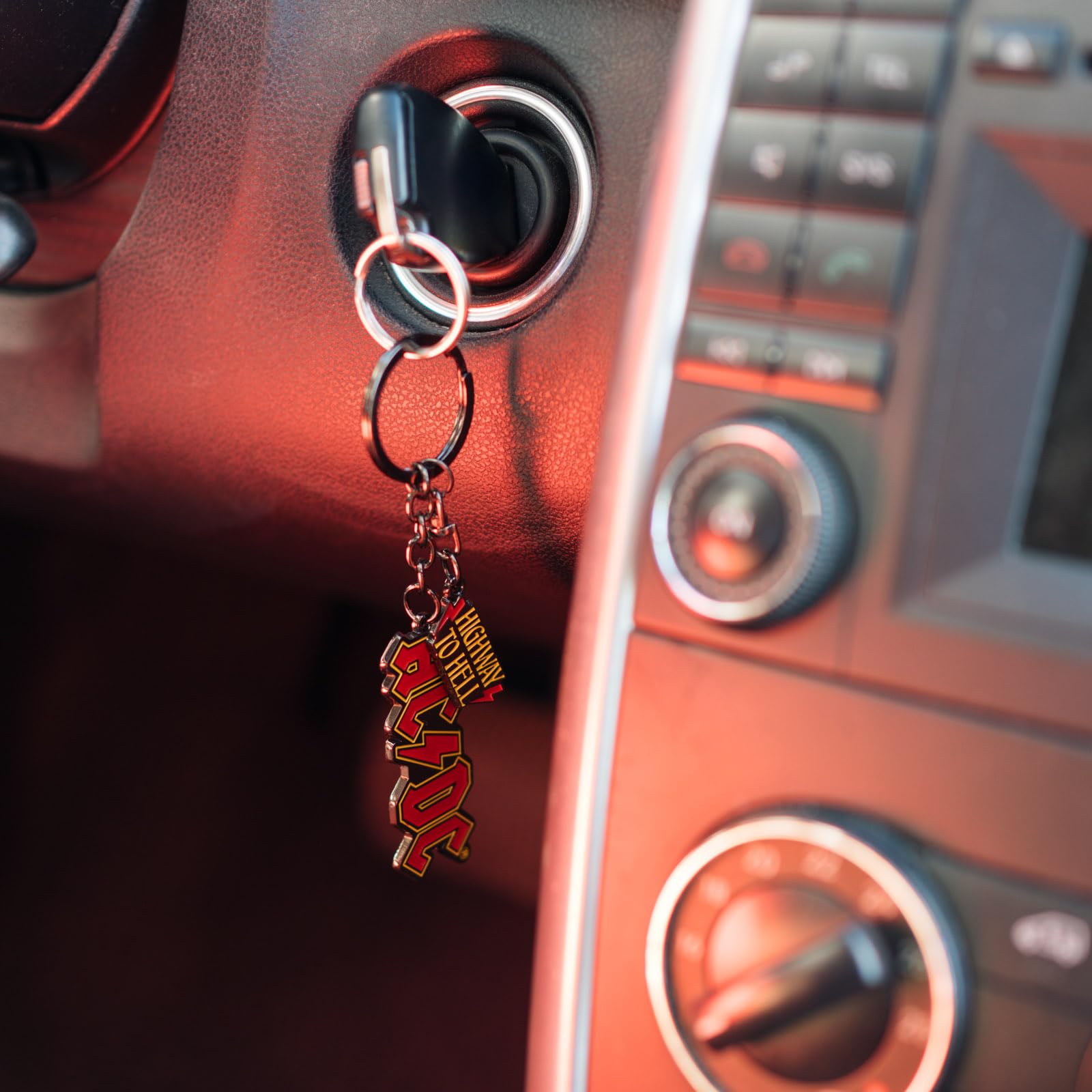 Grupo Erik Keyring - AC/DC Merchandise | Official Merchandise ACDC Gifts Under 10 Pounds, Keychain Music Gifts For Men & Women, Cute Keyring, Cool Keyrings