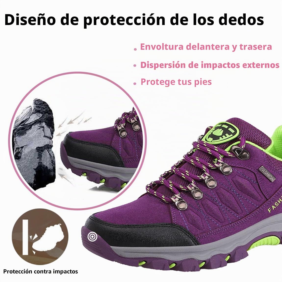 Zapatos de Senderismo Mujer Trekking Antideslizantes Zapatillas de Montaña Ligeras Transpirable Camping Trail Running