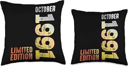 Miniatura 3 de Since October 1991 Retro 1991 Vintage 1991 October Throw Pillow