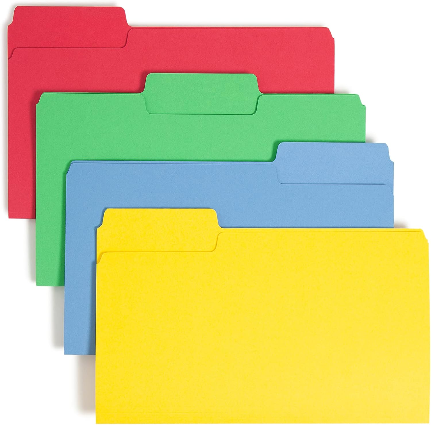 Smead SuperTab File Folder, Oversized 1/3-Cut Tab, Legal Size, Assorted Pastel Colors 100 per Box (11962)