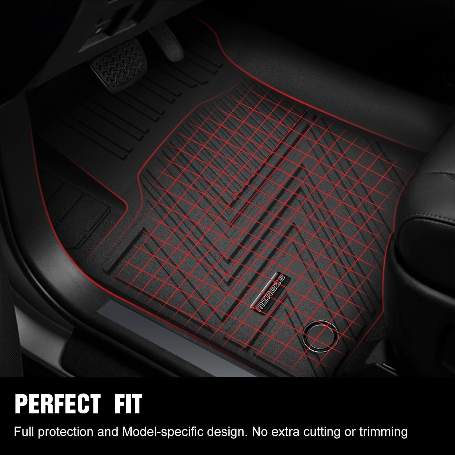 🔥 Crаzу Dеаlѕ MIROZO Car Floor Mats Custom Fit for 2016-2021 Jeep Grand Cherokee, TPE All Weather Protection Front and 2nd Row Seat Floor Mats Full Set Floor Liners