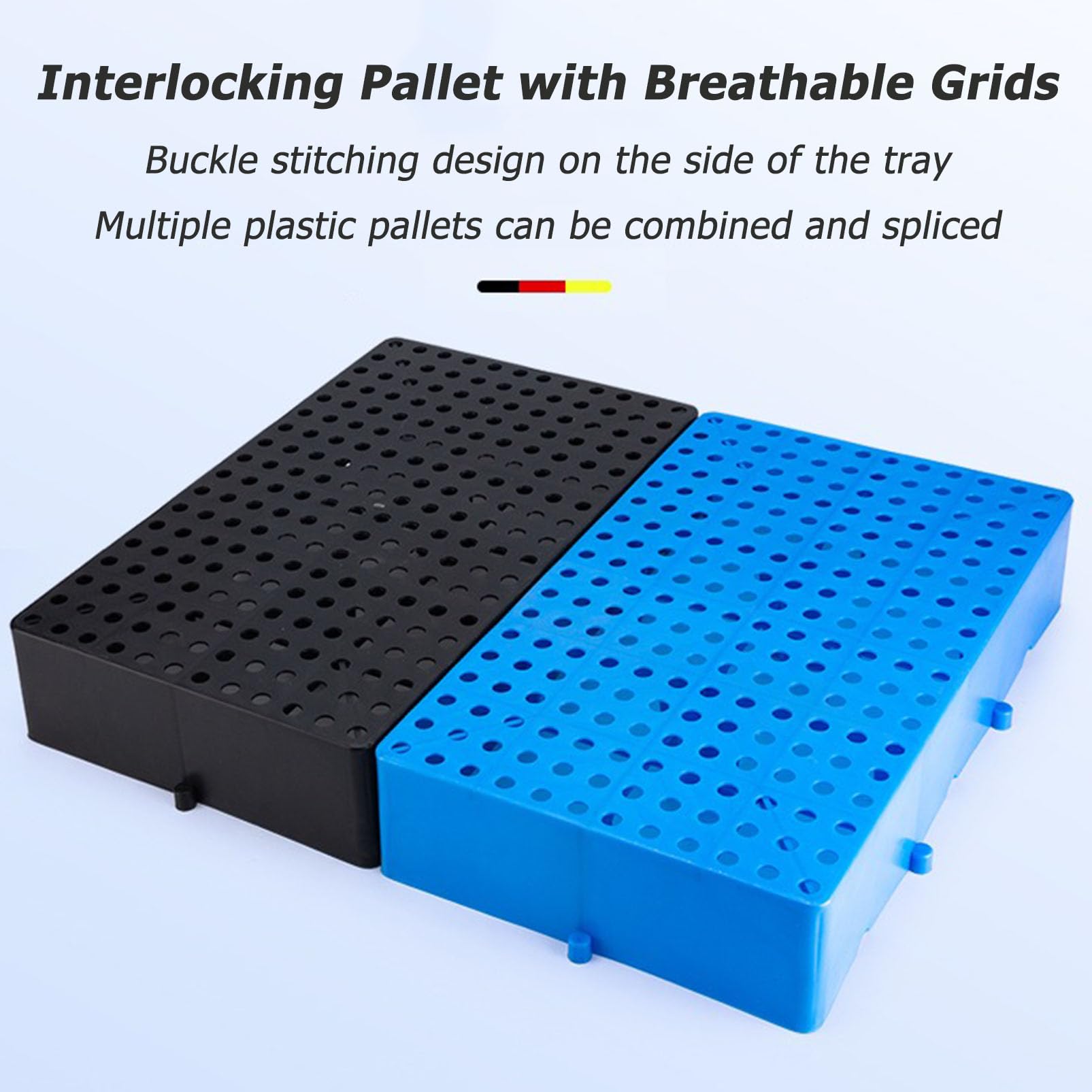 Lot de 6 palettes légères en plastique imperméable pour garage, cuisine, sous-sol