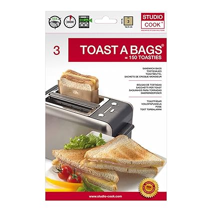 Studio Cook TBCW03 Toast PTFE Brown 16.5 x 16/Pack of 3 x 0.5 cm