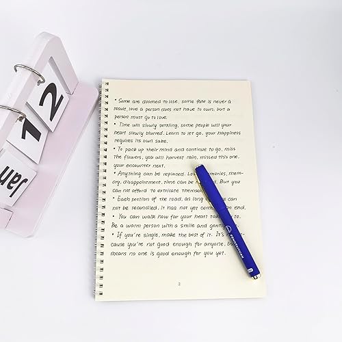 Miniatura 4 de Fengtaiyuan Bolígrafos de tinta de gel azul, cómodo agarre antideslizante, tinta azul, punta gruesa, 0.039 in, tinta duradera y de secado rápido,