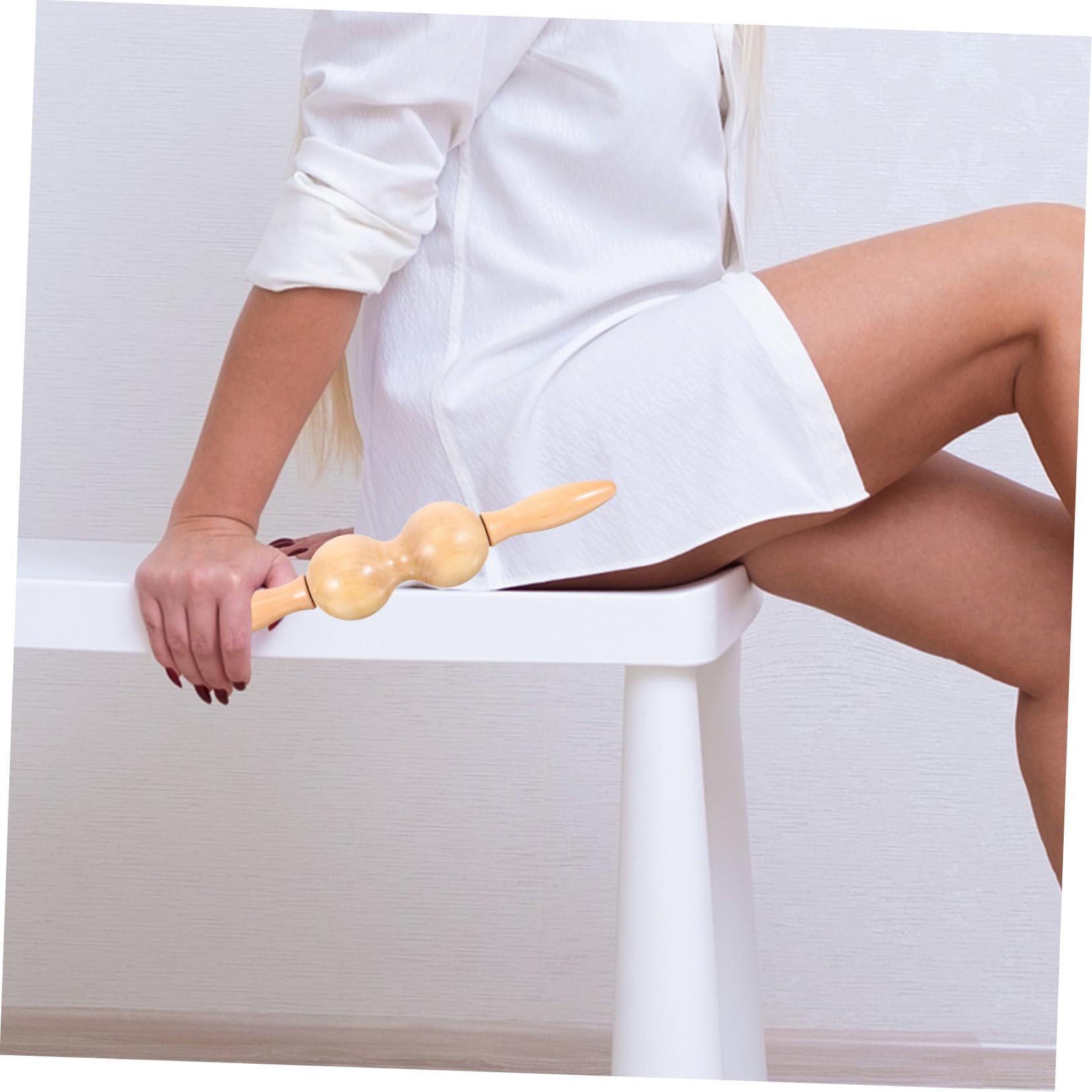 Holz massagestab für Akupressurpunkte Ergonomisch Geformt Leichter Haushalts akupressur massageroller Durchblutung an Füßen und Körper Natürliches Material Tragbar für Wellness zu