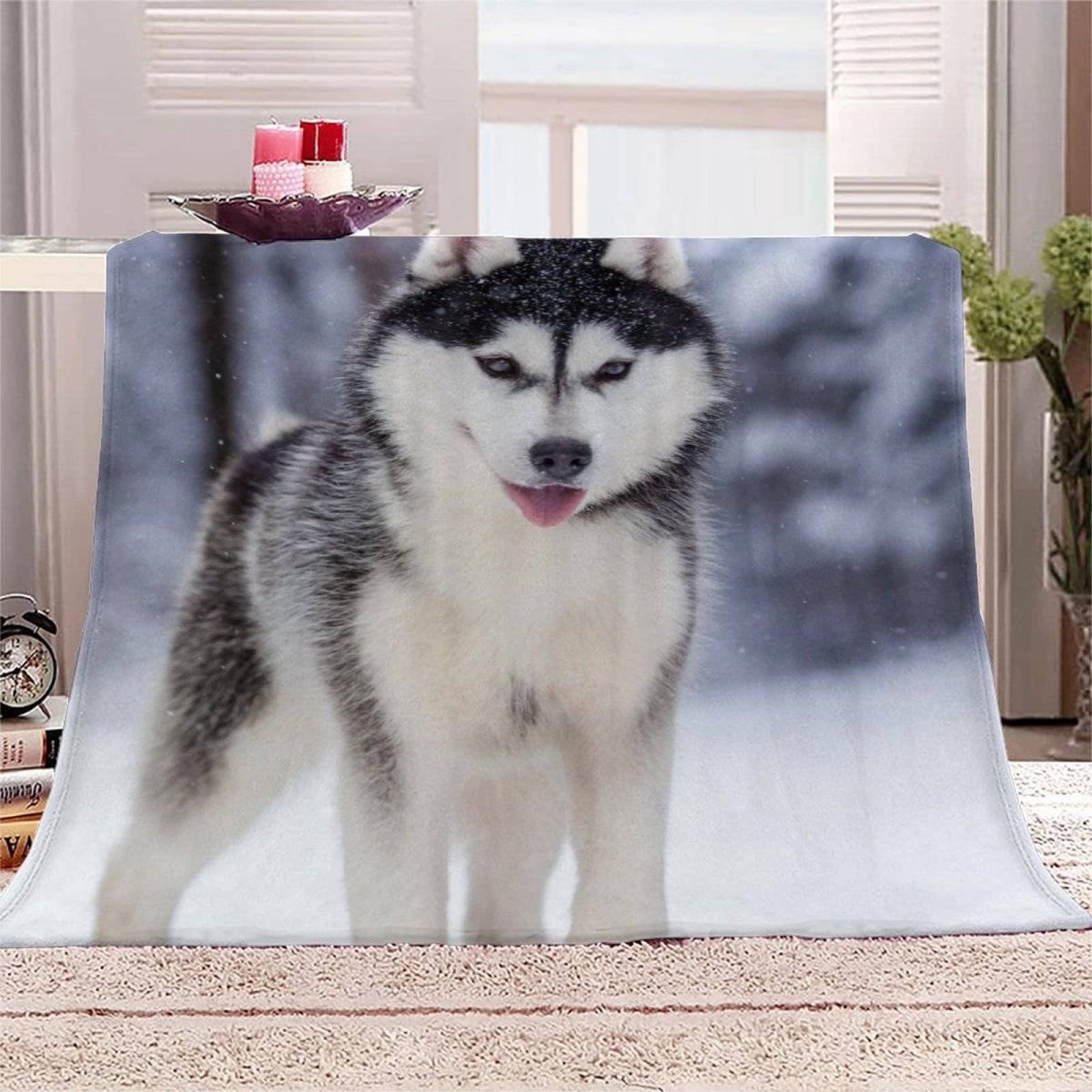 Shih Tzu Kuscheldecke 70x100cm | Flauschige 3D Wohndecke Für Sofa, Bett & Camping