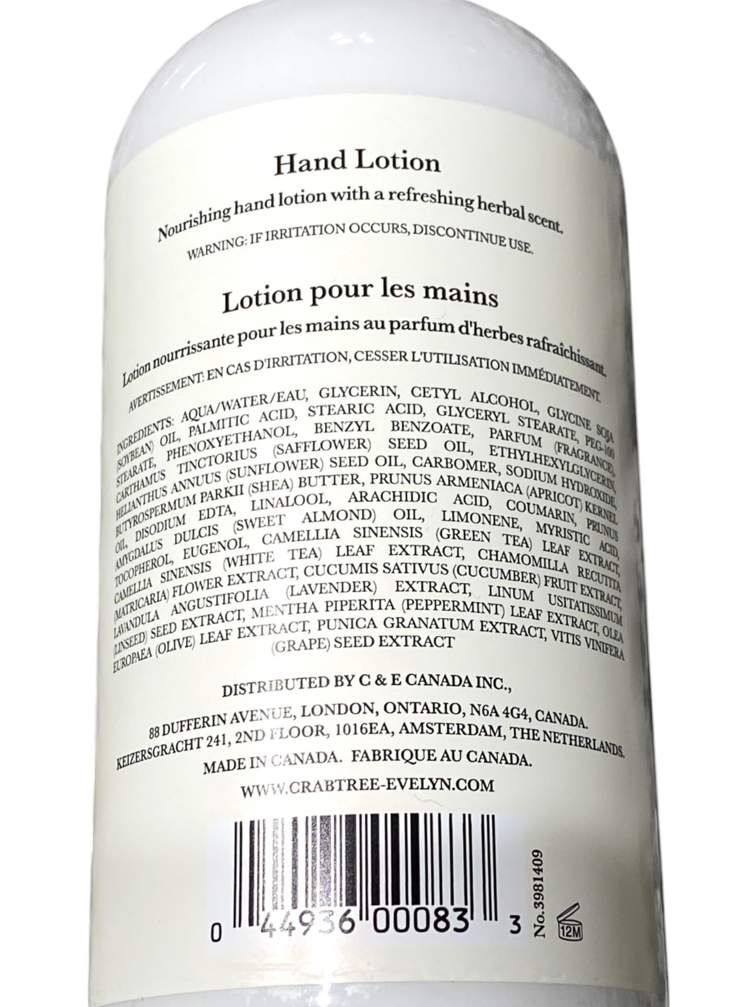 Crabtree & Evelyn Gardeners Lotion pour les mains et le corps 500 ml