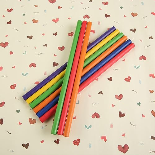 Miniatura 5 de 60 palos de ritmo para niños a granel, palos Lummi de música de madera, 6 colores