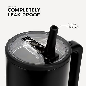 Traveler Tumbler, Black, 40 oz, HydroJug