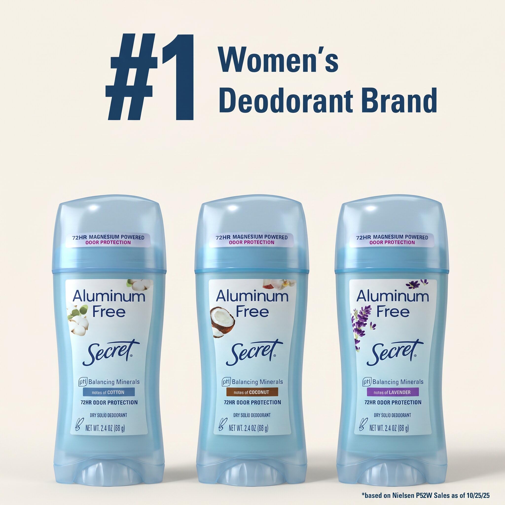 Secret Aluminum Free Cotton Koltuk Altı Deodorant Stick 68GR