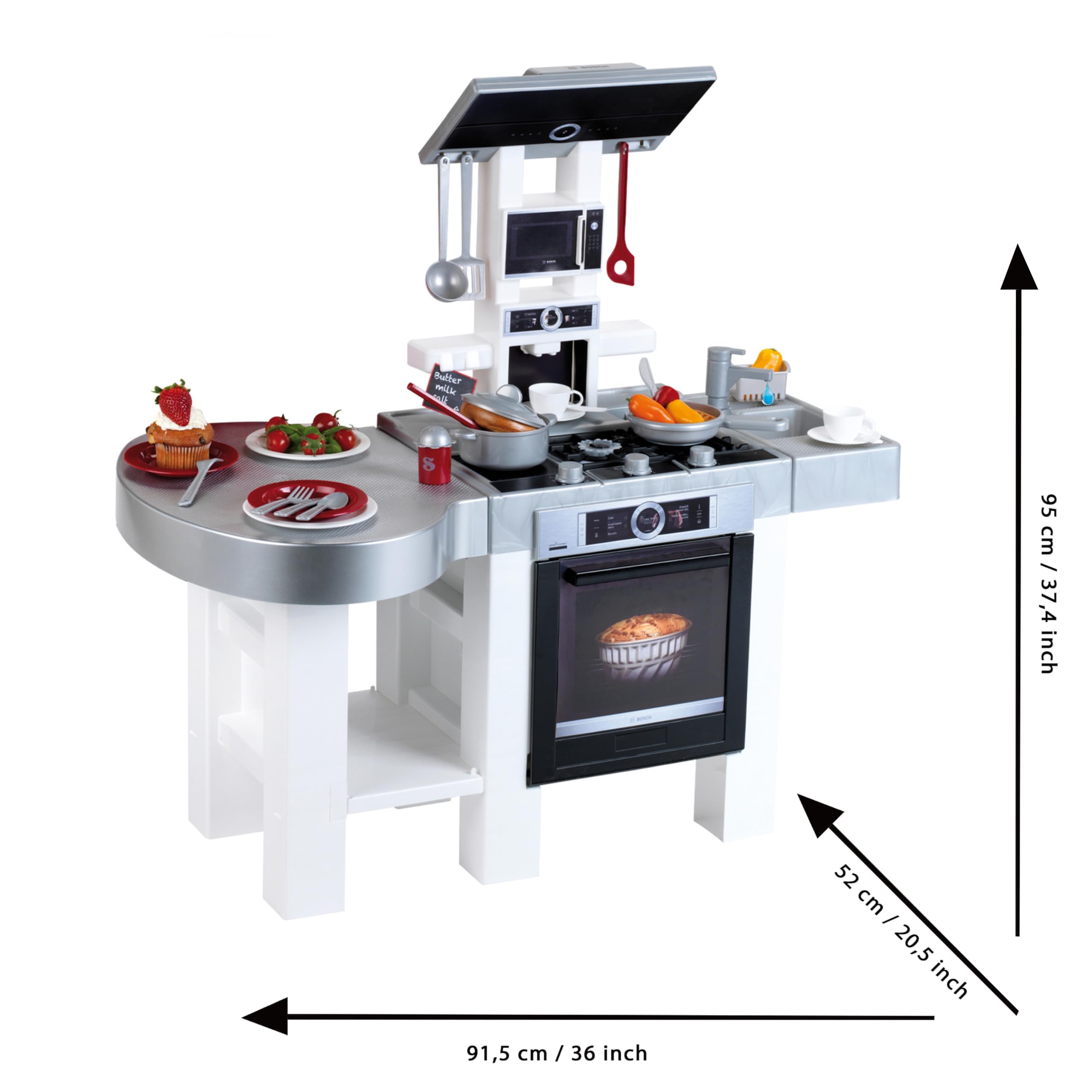 Cucina Giocattolo Miele Per Bambini - Con Accessori, Suoni, 137x55x95 Cm, Da 3 Anni - Foto 12