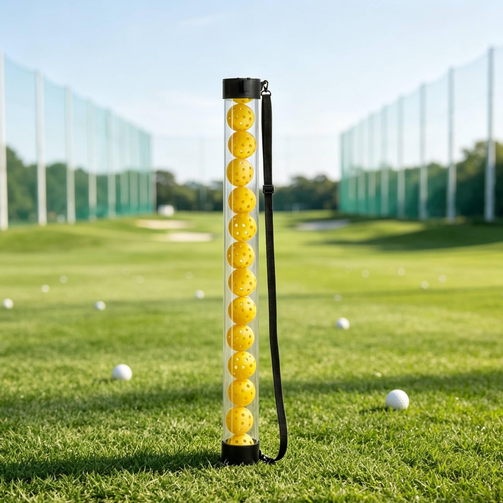 Gralara Tubo Raccoglipalle Trasparente Tubo Raccoglipalline Portatile Attrezzatura per Allenamento