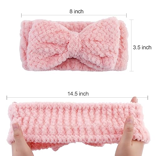 Miniatura 2 de YISSION 2 diademas de spa con lazo, banda antideslizante para la cabeza para lavar la cara, maquillaje y cuidado de la piel, banda elástica para el