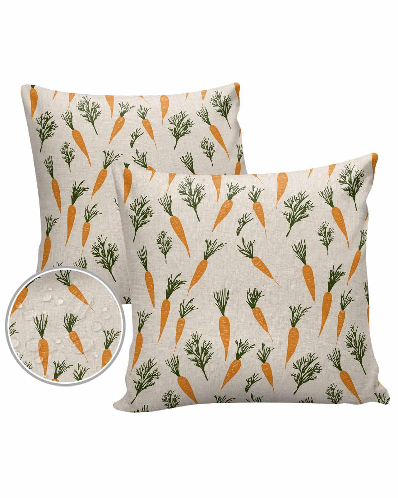 LEOKOTI Carrots Easter Outdoor Pillow Covers 26