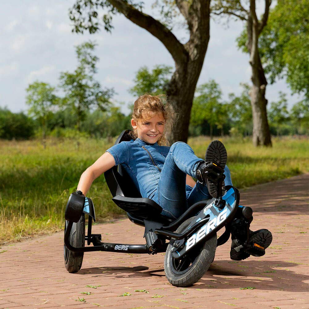 Berg Gokart z pedałami Street-X Vibes, pojazd dziecięcy, pojazd pedałowy o wysokim standardzie bezpieczeństwa, zabawka dla dzieci w wieku 6-12 lat, duży, niebieski