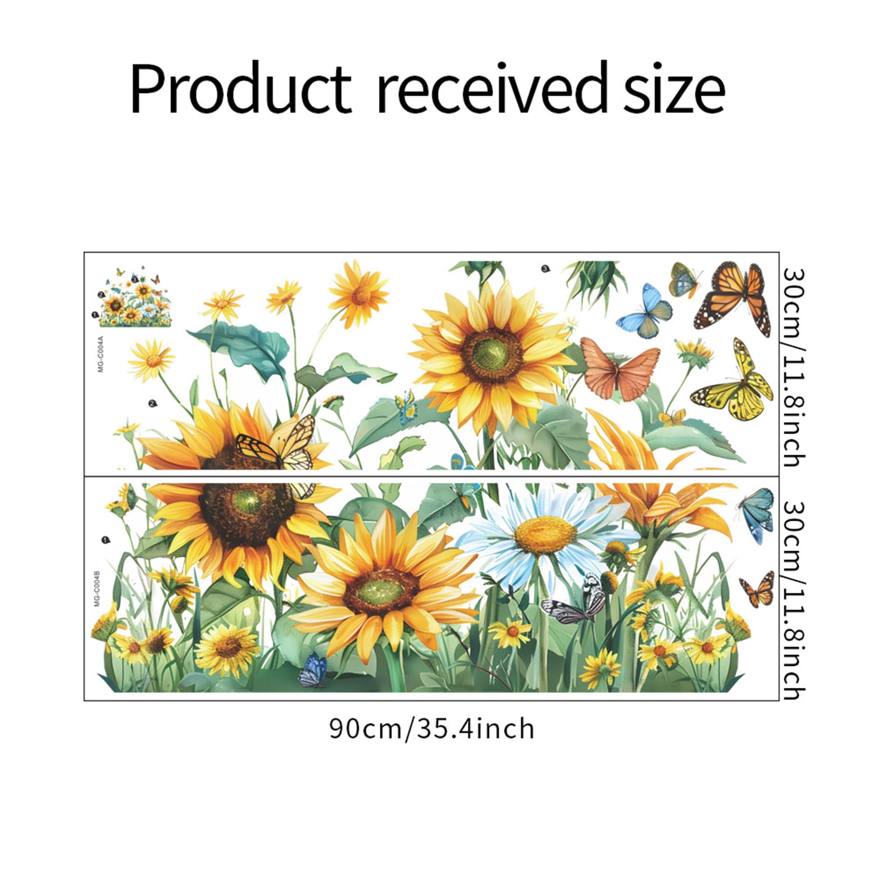 MAIGO 85cm X 71cm Sunflower Stickers - Image 2