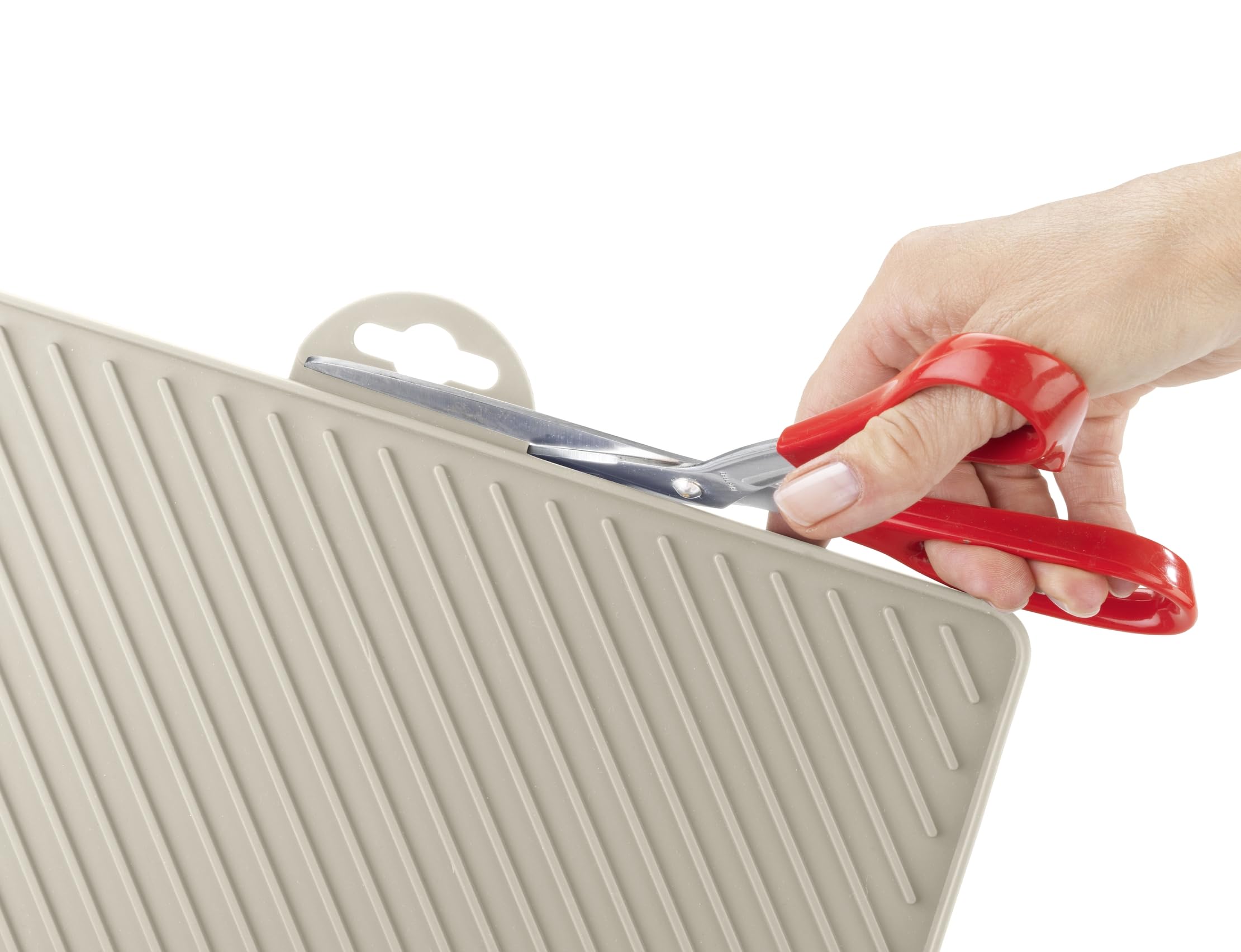 Wenko Tappeto drenante MOD. Nelia Tappetino scolapiatti Lavabile in lavastoviglie scanalato Resistente Cucina plastica 34 x 3 x 40 cm Beige