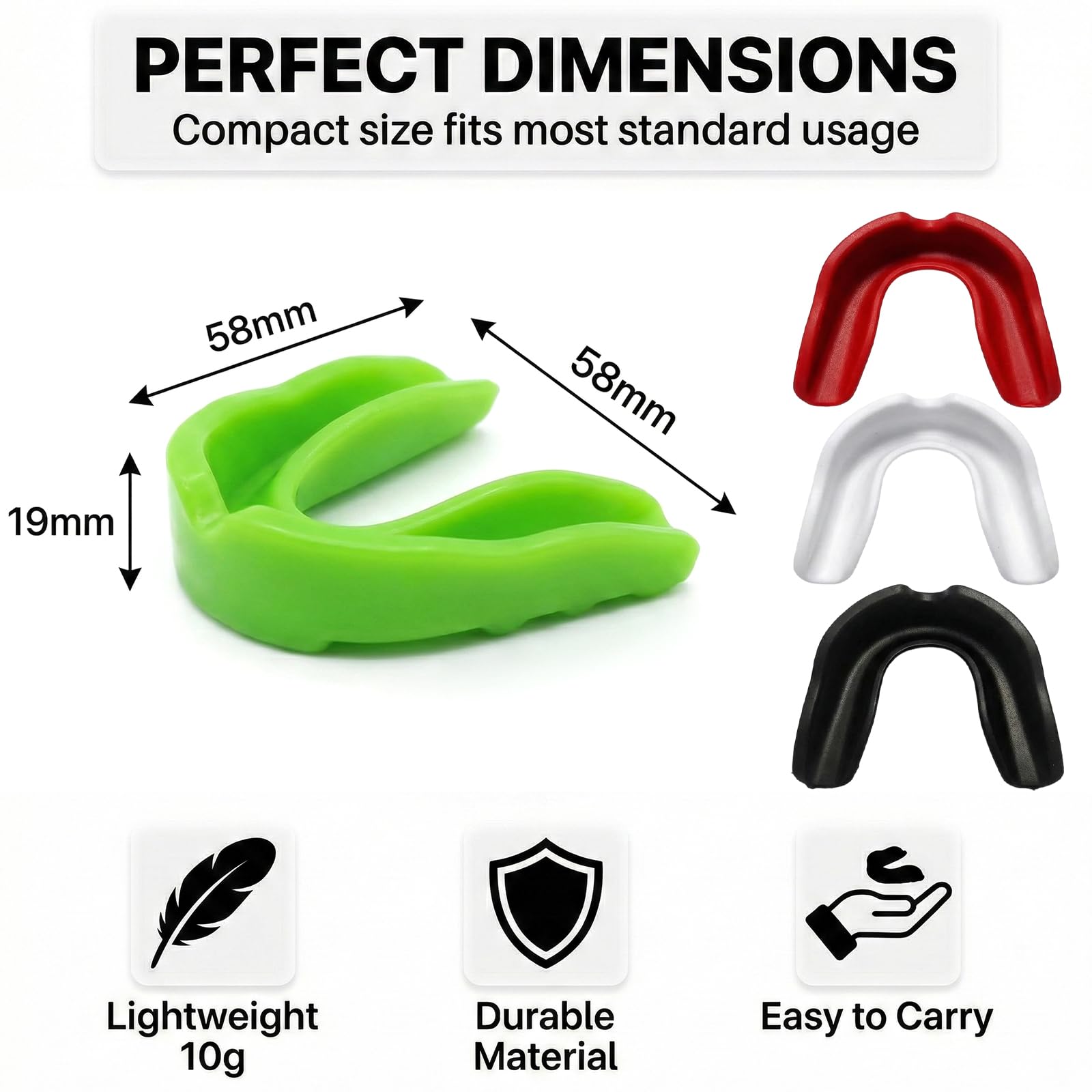 BAUCH 4 PCS Protector Bucal Deportivo para Adultos,Bucal boxeo,Bucal Deportivo,para Niño Niños Boxeo Años Baloncesto Muay Thai Kick Boxing Fútbol Americano Junior — view 2