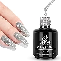 Vista 80 de Beetles - Esmalte de uñas de gel rosa de 0.51 onzas líquidas, esmalte de uñas de gel rosa nude, lámpara LED UV para arte de uñas, manicura de larga