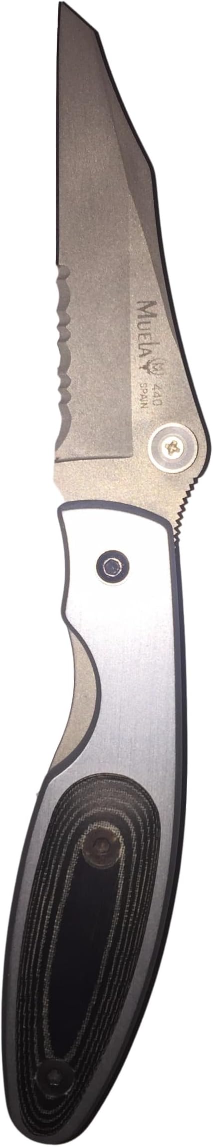 4 1/8 Inch Folding Knife with Half Serrated Blade and Micarta Handle