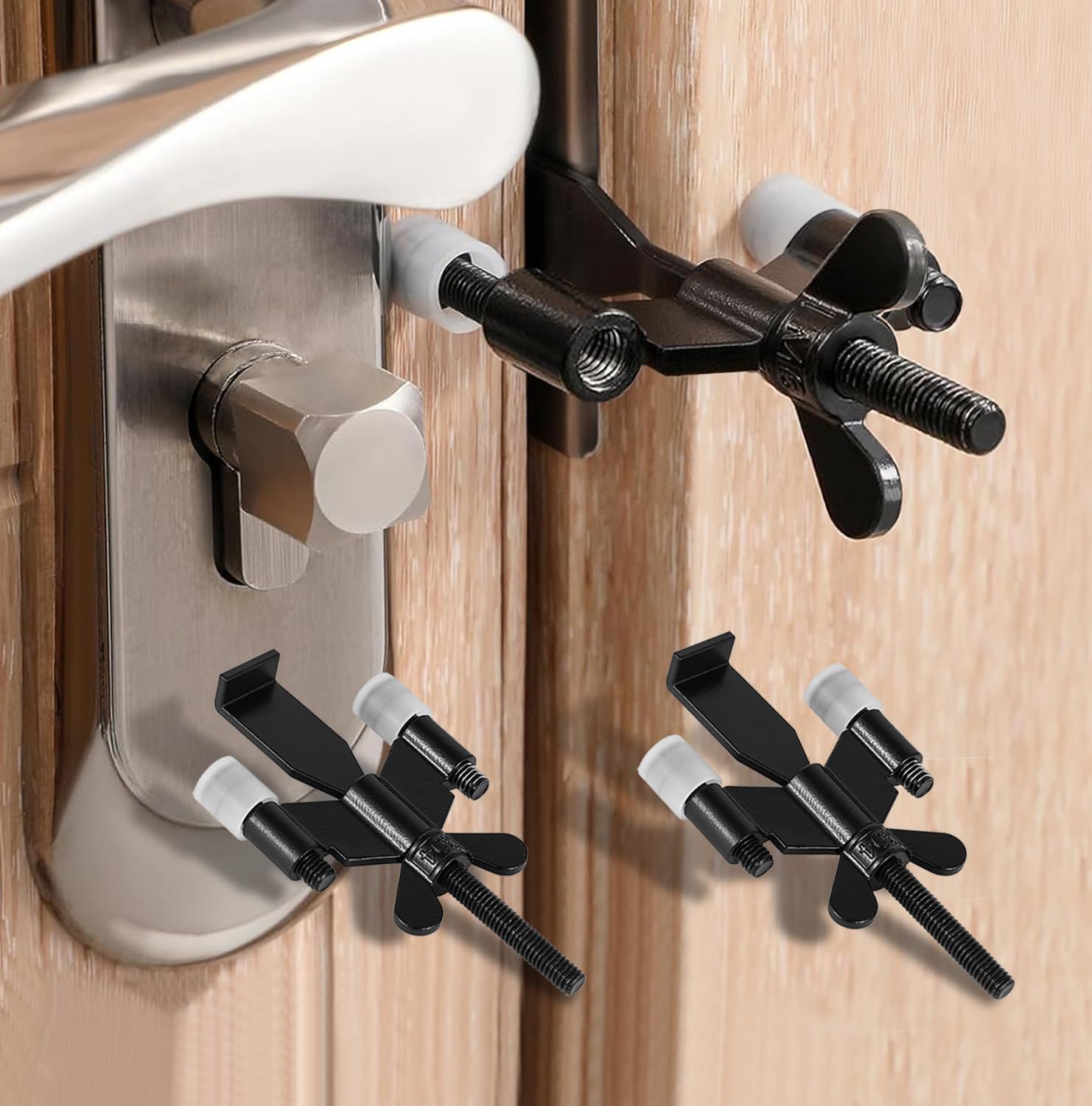 Portable Door Lock Temporary Doors Locker for Travel Safety Self Defense Essentials Women Gift Apartment Hotel Rooms Security for Travelers Cerradura Portatil Puerta No Drill Indoor 2 Pack Home Locks - Amazon.com