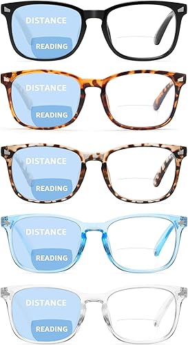 Miniatura 1 de CCVOO - Paquete de 5 anteojos de lectura, modernos, con bloqueo de luz azul, protección contra rayos ultravioleta, antirreflejo y con bisagra de