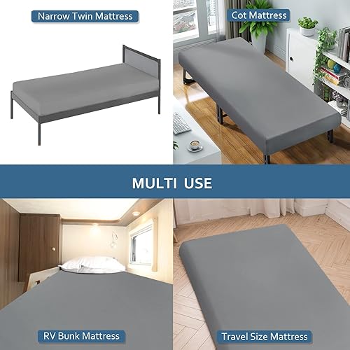 Miniatura 6 de Sábanas para cuna de 31 x 75 pulgadas (solo sábana), sábana bajera para cuna, ultra suave y transpirable, ajuste cómodo para colchón estrecho de