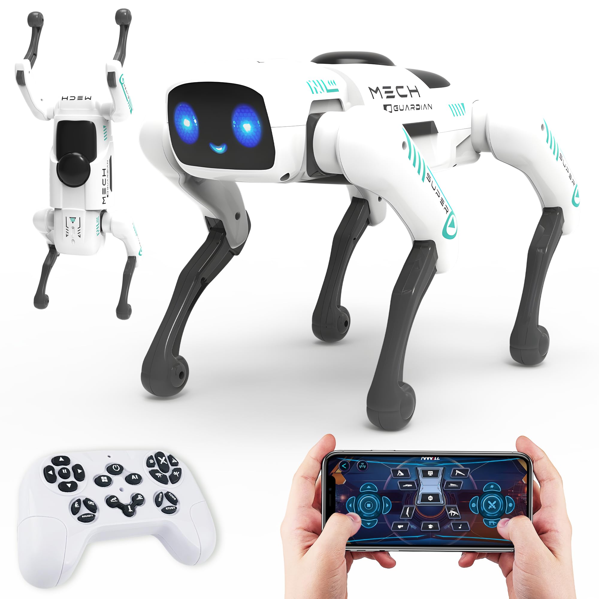 Photo 1 of SANCO Smart Robot Dog - Remote Control Robots Pets with APP Programming, Smart and Realistic Robotic Puppy, Interactive Actions and Perform Trick, Ideal Gifts for Kids Boys Adults